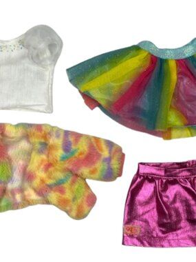 Lot of 18" Doll Clothes - 5 Fancy Dresses, 2 skirts, 1 top, 1 jacket